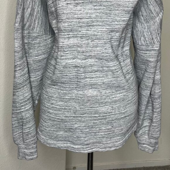 PINK Victoria's Secret Grey Bling Black Varsity Crew Sweatshirt Pullover Large - Picture 4 of 9